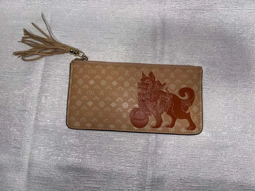 Fengshuisale Feng Shui Lucky Fu Dog Wallet in Light Brown